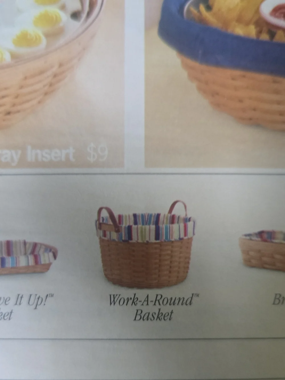 Longaberger Work-A-Round Basket Liner